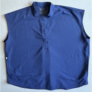 Figs Rafaela Womens XXL Navy Blue Top Casual Mandarin Collar  Scrubs Hospital